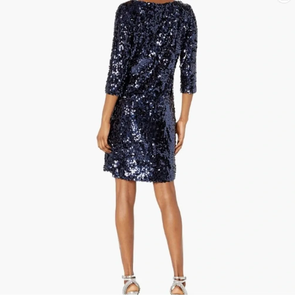 BB Dakota Sparkling Navy Sequin Mini Dress - Picture 2 of 11